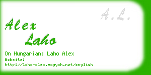 alex laho business card